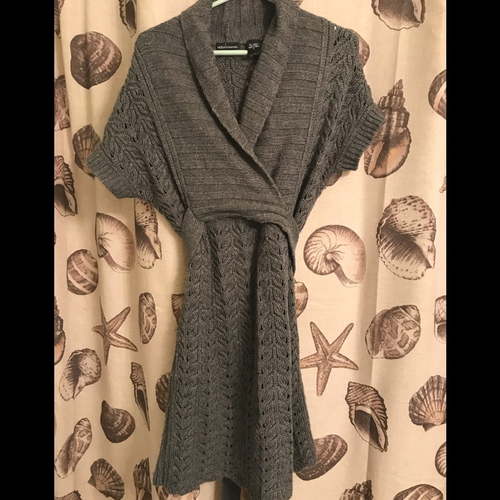 Tie back sweater dress